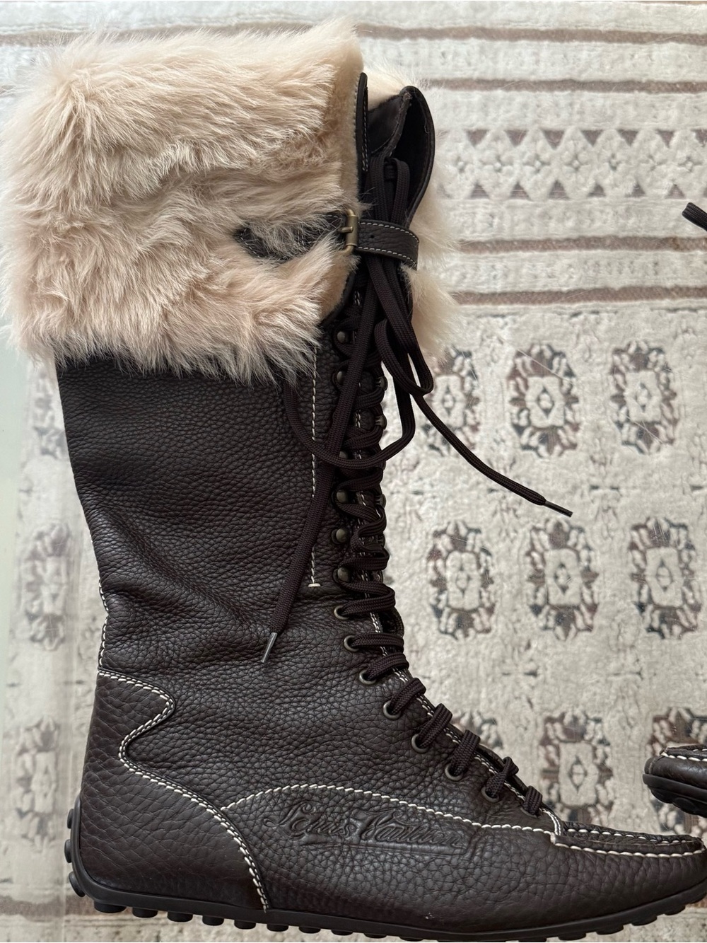 Vintage Louis Vuitton Fur boots